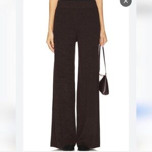 House of Harlow Wide-Leg Knit Pants in black